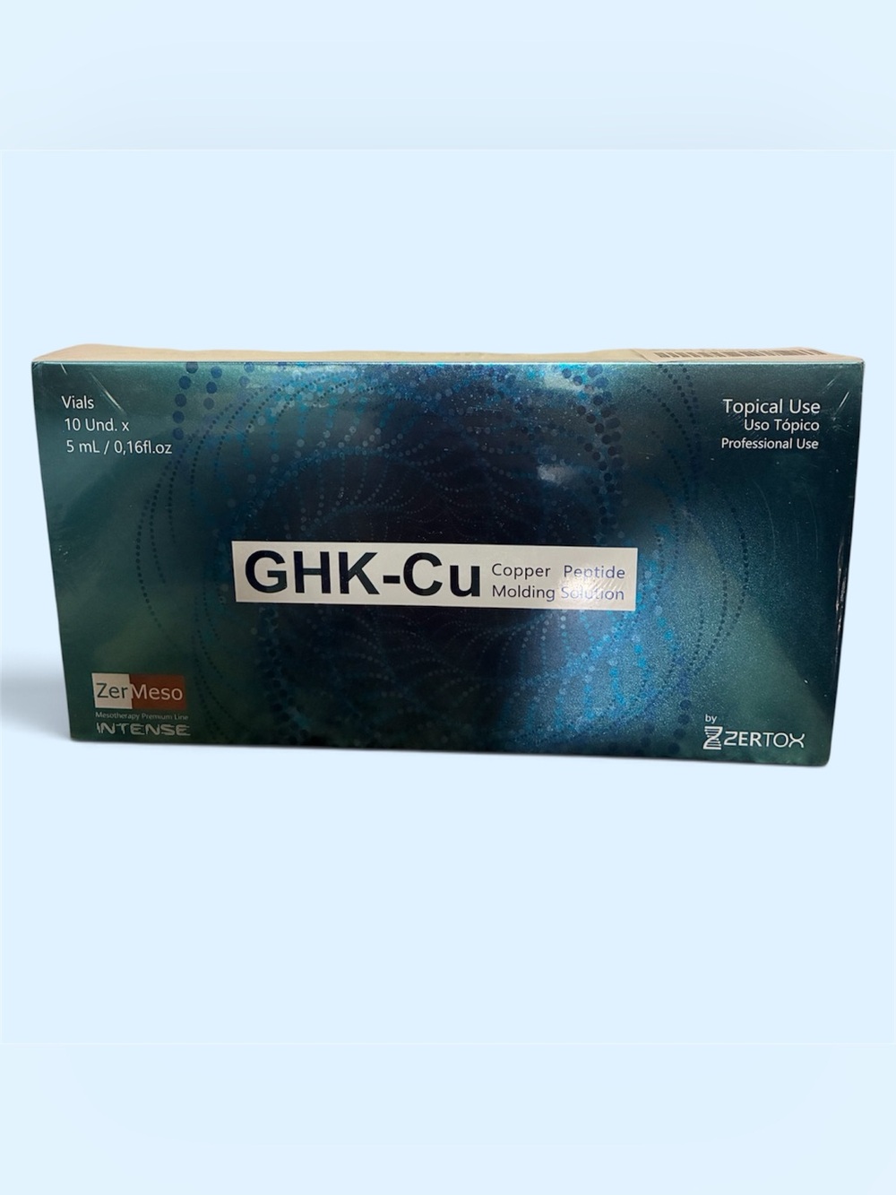 ZerMeso GHK-Cu Copper Peptide Anti-Aging Face Serum, 10-Pack x 0.17 fl oz